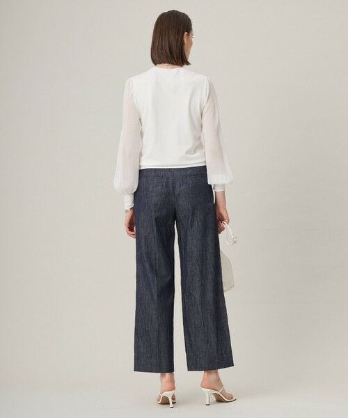 L size ONWARD(大きいサイズ) / エルサイズオンワード ニット・セーター | 【洗える】クロスコンビ シアースリーブニット | 詳細3