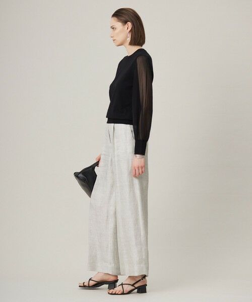 L size ONWARD(大きいサイズ) / エルサイズオンワード ニット・セーター | 【洗える】クロスコンビ シアースリーブニット | 詳細7