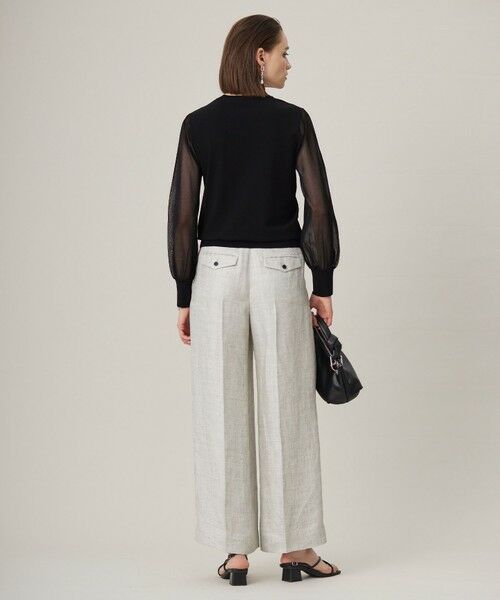 L size ONWARD(大きいサイズ) / エルサイズオンワード ニット・セーター | 【洗える】クロスコンビ シアースリーブニット | 詳細8