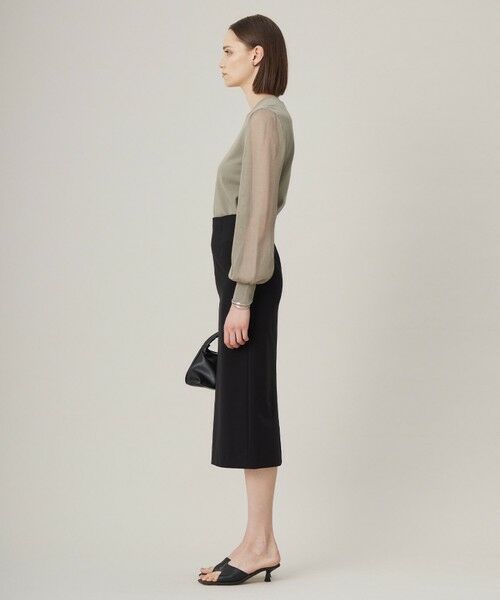 L size ONWARD(大きいサイズ) / エルサイズオンワード ニット・セーター | 【洗える】クロスコンビ シアースリーブニット | 詳細12
