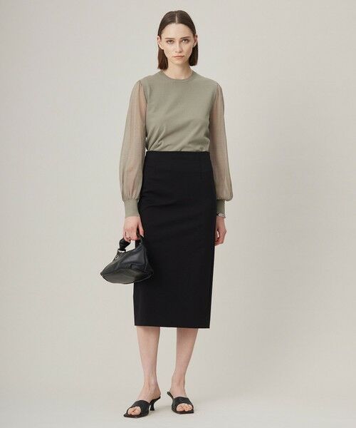 L size ONWARD(大きいサイズ) / エルサイズオンワード ニット・セーター | 【洗える】クロスコンビ シアースリーブニット | 詳細11