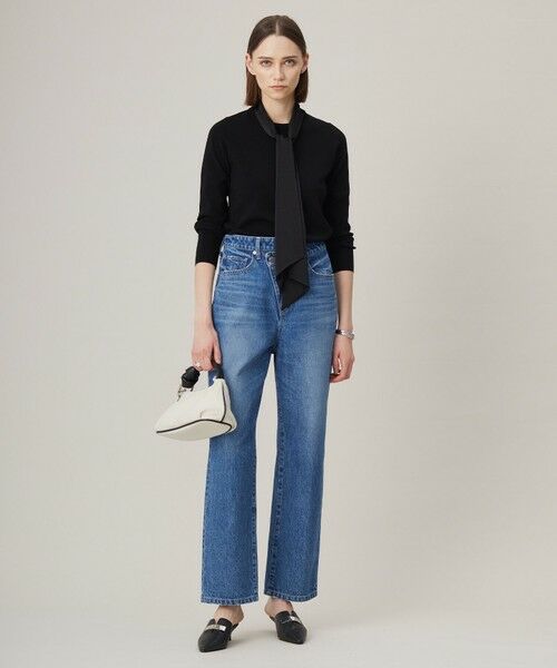 L size ONWARD(大きいサイズ) / エルサイズオンワード ニット・セーター | 【洗える】 クロスコンビ ボウタイニット | 詳細2