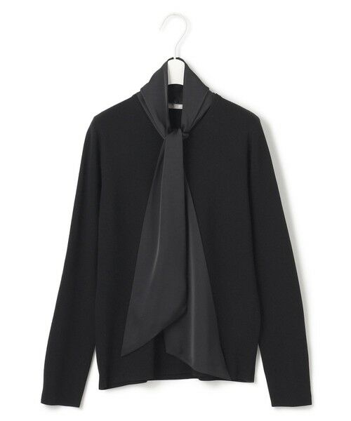 L size ONWARD(大きいサイズ) / エルサイズオンワード ニット・セーター | 【洗える】 クロスコンビ ボウタイニット | 詳細6