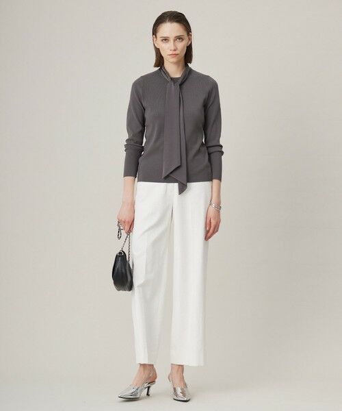 L size ONWARD(大きいサイズ) / エルサイズオンワード ニット・セーター | 【洗える】 クロスコンビ ボウタイニット | 詳細7