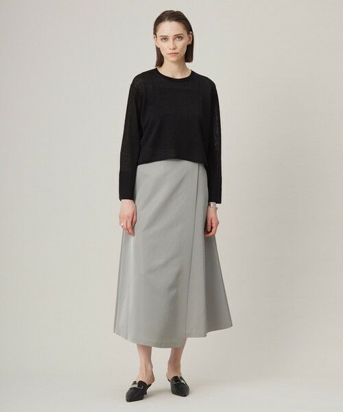 L size ONWARD(大きいサイズ) / エルサイズオンワード ニット・セーター | 【洗える】 リネンレーヨンハイゲージ クロップドプルオーバー | 詳細2