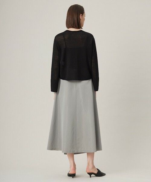 L size ONWARD(大きいサイズ) / エルサイズオンワード ニット・セーター | 【洗える】 リネンレーヨンハイゲージ クロップドプルオーバー | 詳細4