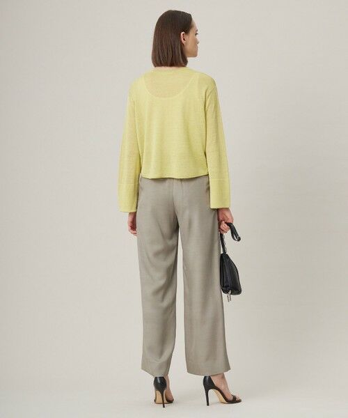 L size ONWARD(大きいサイズ) / エルサイズオンワード ニット・セーター | 【洗える】 リネンレーヨンハイゲージ クロップドプルオーバー | 詳細8