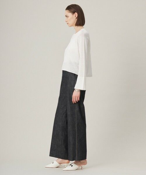 L size ONWARD(大きいサイズ) / エルサイズオンワード ニット・セーター | 【洗える】 リネンレーヨンハイゲージ クロップドプルオーバー | 詳細17