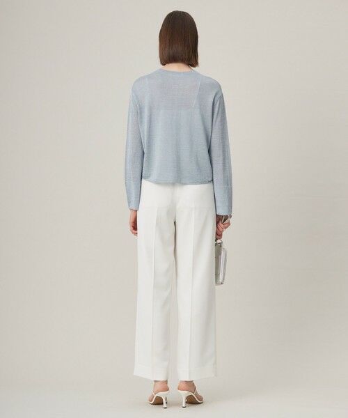L size ONWARD(大きいサイズ) / エルサイズオンワード ニット・セーター | 【洗える】 リネンレーヨンハイゲージ クロップドプルオーバー | 詳細22