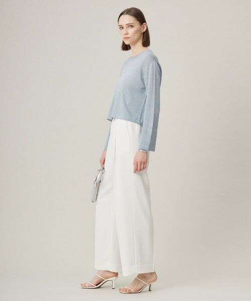 L size ONWARD(大きいサイズ) / エルサイズオンワード ニット・セーター | 【洗える】 リネンレーヨンハイゲージ クロップドプルオーバー | 詳細21