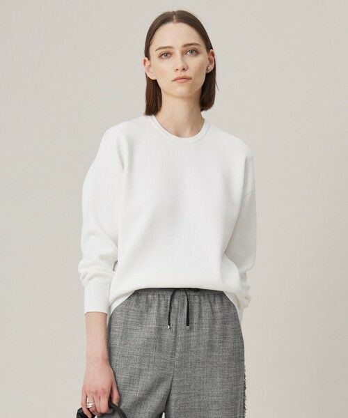 L size ONWARD(大きいサイズ)/エルサイズオンワード 【WEB限定カラーあり・洗える】コットンポリエステルスムース ニットプルオーバー オフホワイト系 L L size ONWARD(大きいサイズ)/エルサイズオンワード 【WEB限定カラーあり・洗える】コットンポリエステルスムース ニットプルオーバー オフホワイト系 L