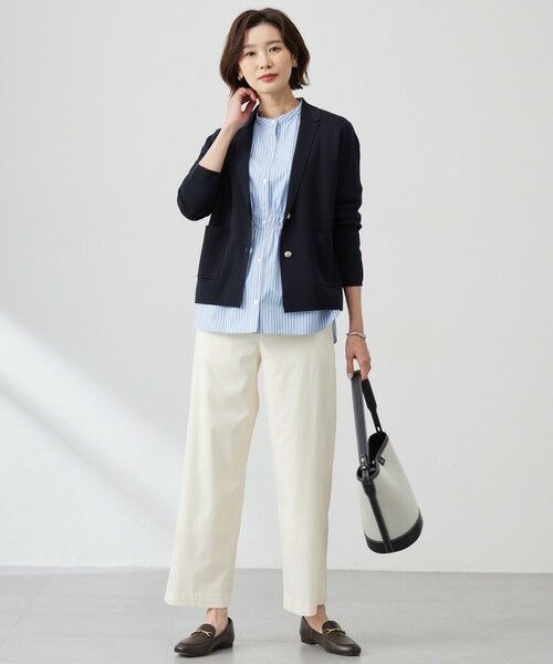 L size ONWARD(大きいサイズ) / エルサイズオンワード カーディガン・ボレロ | 【洗える】Cotton Acetate ニット ジャケット | 詳細17