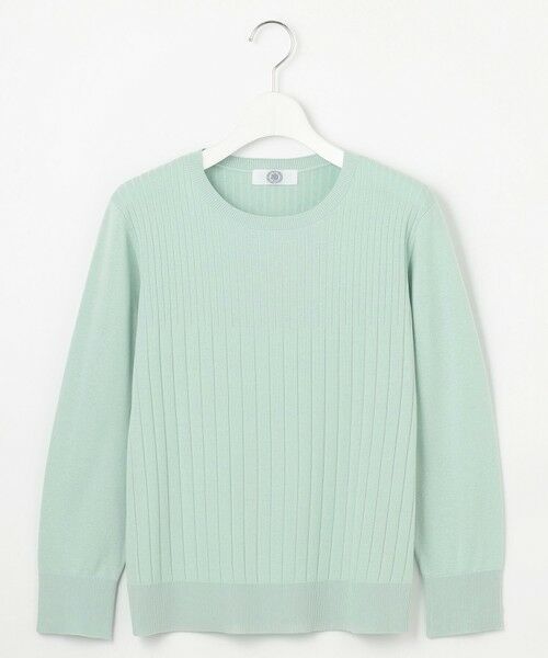 L size ONWARD(大きいサイズ) / エルサイズオンワード ニット・セーター | 【洗える】Cotton Acetate ストライプ ニット プルオーバー | 詳細8