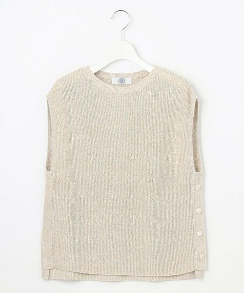 L size ONWARD(大きいサイズ) / エルサイズオンワード ベスト | 【洗える】Linen Cotton Vest  ニット ベスト | 詳細8