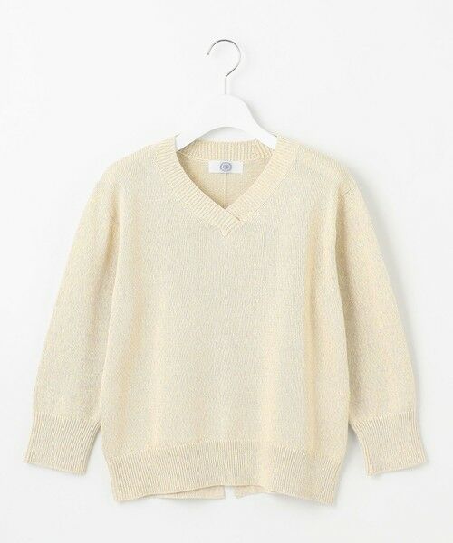 L size ONWARD(大きいサイズ) / エルサイズオンワード ニット・セーター | 【洗える】GIMA COTTON ミックスカラー Vネック ニット | 詳細5