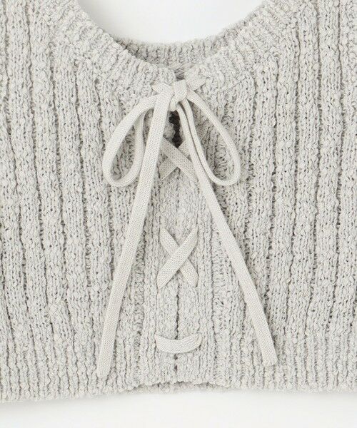 L size ONWARD(大きいサイズ) / エルサイズオンワード ベスト | 【SLOW/一部店舗限定】リボンヤーン ニット ビスチェ | 詳細7