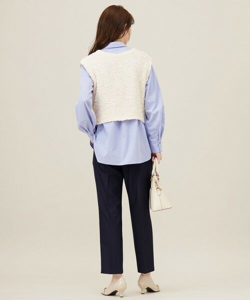 L size ONWARD(大きいサイズ) / エルサイズオンワード ベスト | 【前後着用可】リボンヤーン ベスト | 詳細3