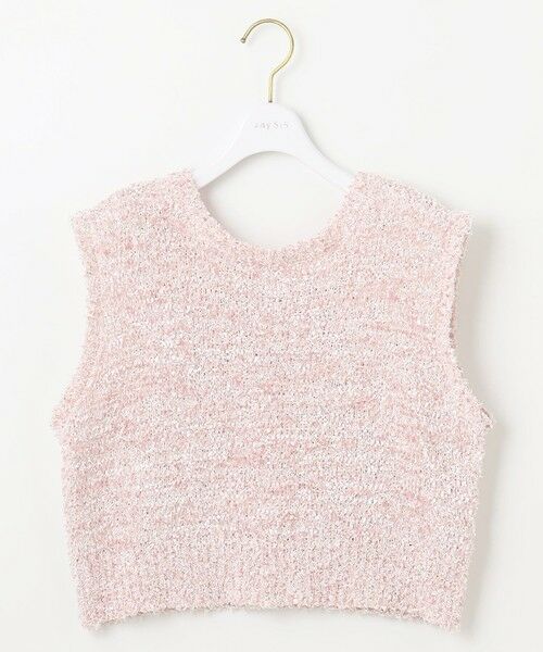 L size ONWARD(大きいサイズ) / エルサイズオンワード ベスト | 【前後着用可】リボンヤーン ベスト | 詳細10