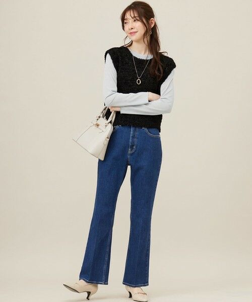 L size ONWARD(大きいサイズ) / エルサイズオンワード ベスト | 【前後着用可】リボンヤーン ベスト | 詳細17