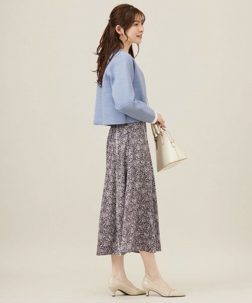 L size ONWARD(大きいサイズ) / エルサイズオンワード カーディガン・ボレロ | バイカラーラメニット カーディガン | 詳細8