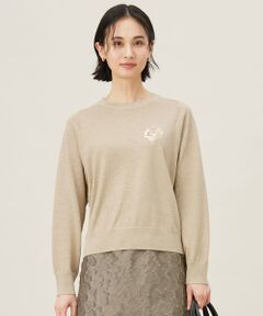 L size ONWARD(大きいサイズ) / エルサイズオンワード ニット・セーター | 【カタログ掲載・洗える】エンブレム ニット