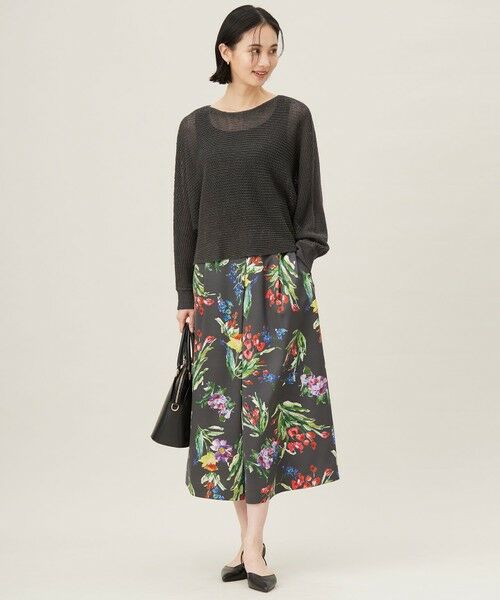 L size ONWARD(大きいサイズ) / エルサイズオンワード ニット・セーター | 【洗える】リネンミドルゲージドルマンスリーブ ニット | 詳細5