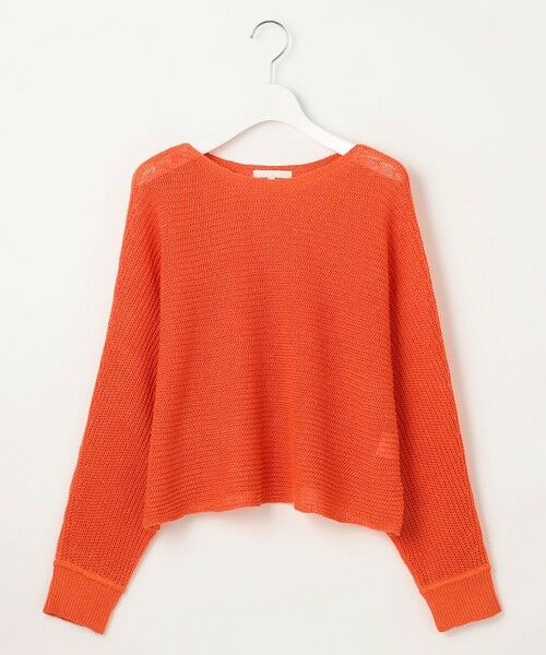 L size ONWARD(大きいサイズ) / エルサイズオンワード ニット・セーター | 【洗える】リネンミドルゲージドルマンスリーブ ニット | 詳細9