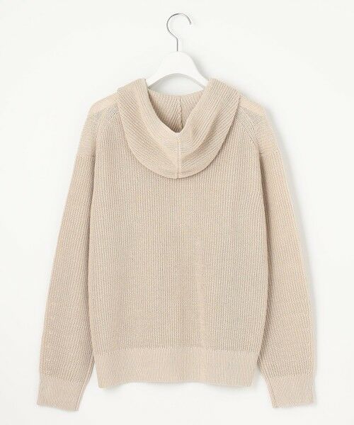 L size ONWARD(大きいサイズ) / エルサイズオンワード パーカー | 【洗える】リネンミドルゲージフーディ ニット | 詳細7