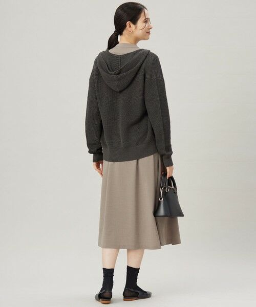 L size ONWARD(大きいサイズ) / エルサイズオンワード パーカー | 【洗える】リネンミドルゲージフーディ ニット | 詳細10