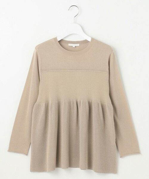 L size ONWARD(大きいサイズ) / エルサイズオンワード ニット・セーター | 【洗える】ドライコットンハイゲージペプラム ニット | 詳細4