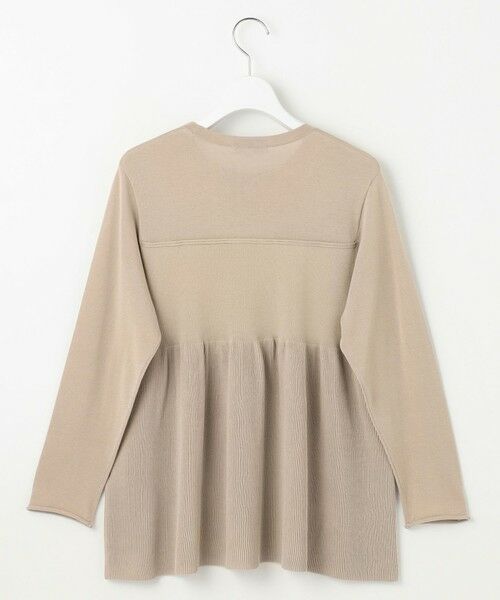 L size ONWARD(大きいサイズ) / エルサイズオンワード ニット・セーター | 【洗える】ドライコットンハイゲージペプラム ニット | 詳細8