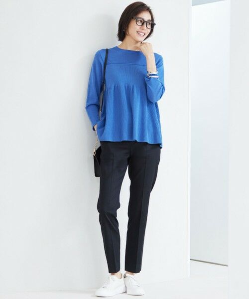 L size ONWARD(大きいサイズ) / エルサイズオンワード ニット・セーター | 【洗える】ドライコットンハイゲージペプラム ニット | 詳細11