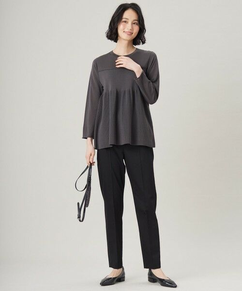 L size ONWARD(大きいサイズ) / エルサイズオンワード ニット・セーター | 【洗える】ドライコットンハイゲージペプラム ニット | 詳細15