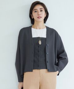 L size ONWARD(大きいサイズ) / エルサイズオンワード カーディガン・ボレロ | 【洗える】ドライコットンハイゲージニット カーディガン