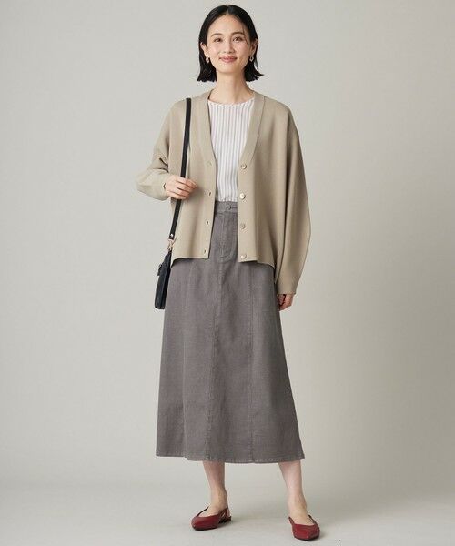 L size ONWARD(大きいサイズ) / エルサイズオンワード カーディガン・ボレロ | 【洗える】ドライコットンハイゲージニット カーディガン | 詳細3