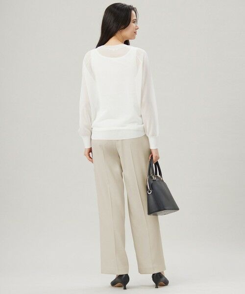 L size ONWARD(大きいサイズ) / エルサイズオンワード ニット・セーター | 【洗える】シアーアセテート ニット | 詳細3