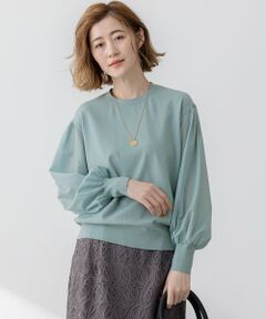 L size ONWARD(大きいサイズ) / エルサイズオンワード ニット・セーター | 【洗える】コンフォートストレッチ パフスリーブ ニット