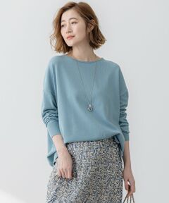 L size ONWARD(大きいサイズ) / エルサイズオンワード ニット・セーター | 【洗える】コットンポリエステルストレッチ オーバーサイズ ニット