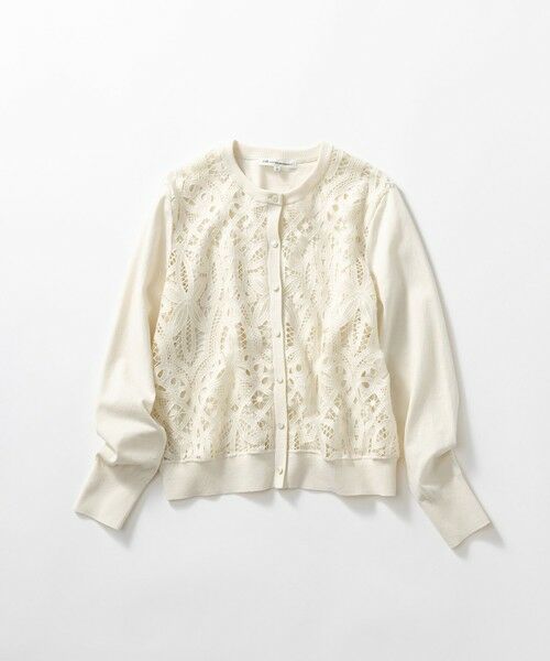 L size ONWARD(大きいサイズ) / エルサイズオンワード カーディガン・ボレロ | 【洗える】エンブロイダリーレース カーディガン | 詳細5