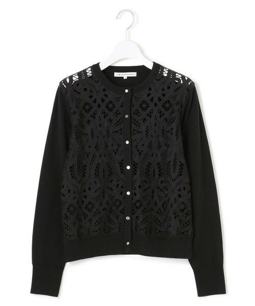 L size ONWARD(大きいサイズ) / エルサイズオンワード カーディガン・ボレロ | 【洗える】エンブロイダリーレース カーディガン | 詳細8