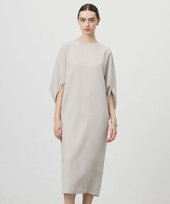 【UVケア・接触冷感・速乾・防シワ・洗える】FluidBackSatinドルマンスリーブワンピース