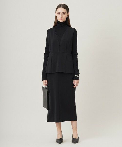 L size ONWARD(大きいサイズ) / エルサイズオンワード ロング・マキシ丈スカート | 【洗える】ミリオーネダンボールニット  ジャンパースカートワンピース | 詳細14