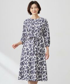 L size ONWARD(大きいサイズ) / エルサイズオンワード ロング・マキシ丈ワンピース | 【洗える】スパンフラワープリント  ワンピース