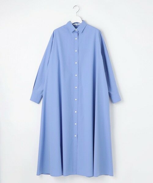 L size ONWARD(大きいサイズ) / エルサイズオンワード ミニ丈・ひざ丈ワンピース | 【SLOW/一部店舗限定】タンブラーコットンブロード シャツワンピース | 詳細4