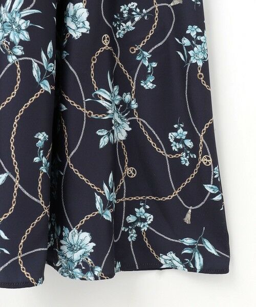 L size ONWARD(大きいサイズ) / エルサイズオンワード ロング・マキシ丈ワンピース | 【洗える】スカーフデザインプリント ワンピース | 詳細16