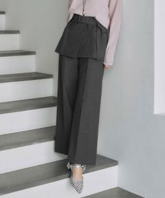 L size ONWARD(大きいサイズ) / エルサイズオンワード その他パンツ | 【接触冷感・UVケア・撥水・洗える】LooseWeave  スカートレイヤードワイドパンツ