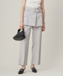 L size ONWARD(大きいサイズ) / エルサイズオンワード その他パンツ | 【接触冷感・UVケア・撥水・洗える】LooseWeave  スカートレイヤードワイドパンツ