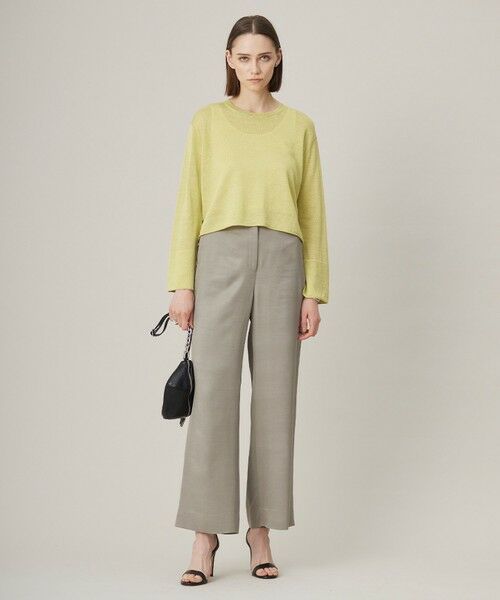 L size ONWARD(大きいサイズ) / エルサイズオンワード その他パンツ | Vi/Ly/Liツイル ワイドストレートパンツ | 詳細11