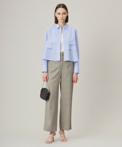 L size ONWARD(大きいサイズ) / エルサイズオンワード その他パンツ | Vi/Ly/Liツイル ワイドストレートパンツ | 詳細9