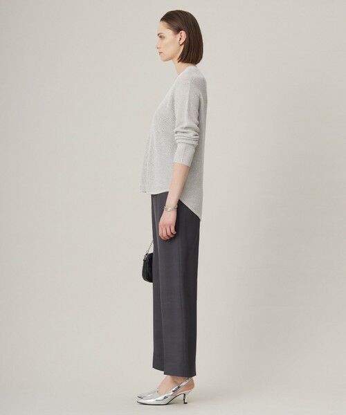 L size ONWARD(大きいサイズ) / エルサイズオンワード その他パンツ | Vi/Ly/Liツイル ワイドストレートパンツ | 詳細20